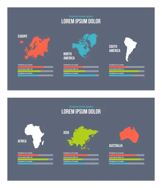 Şablon No 10 vektör iş Infographic sunu slaytları. — Stok Vektör