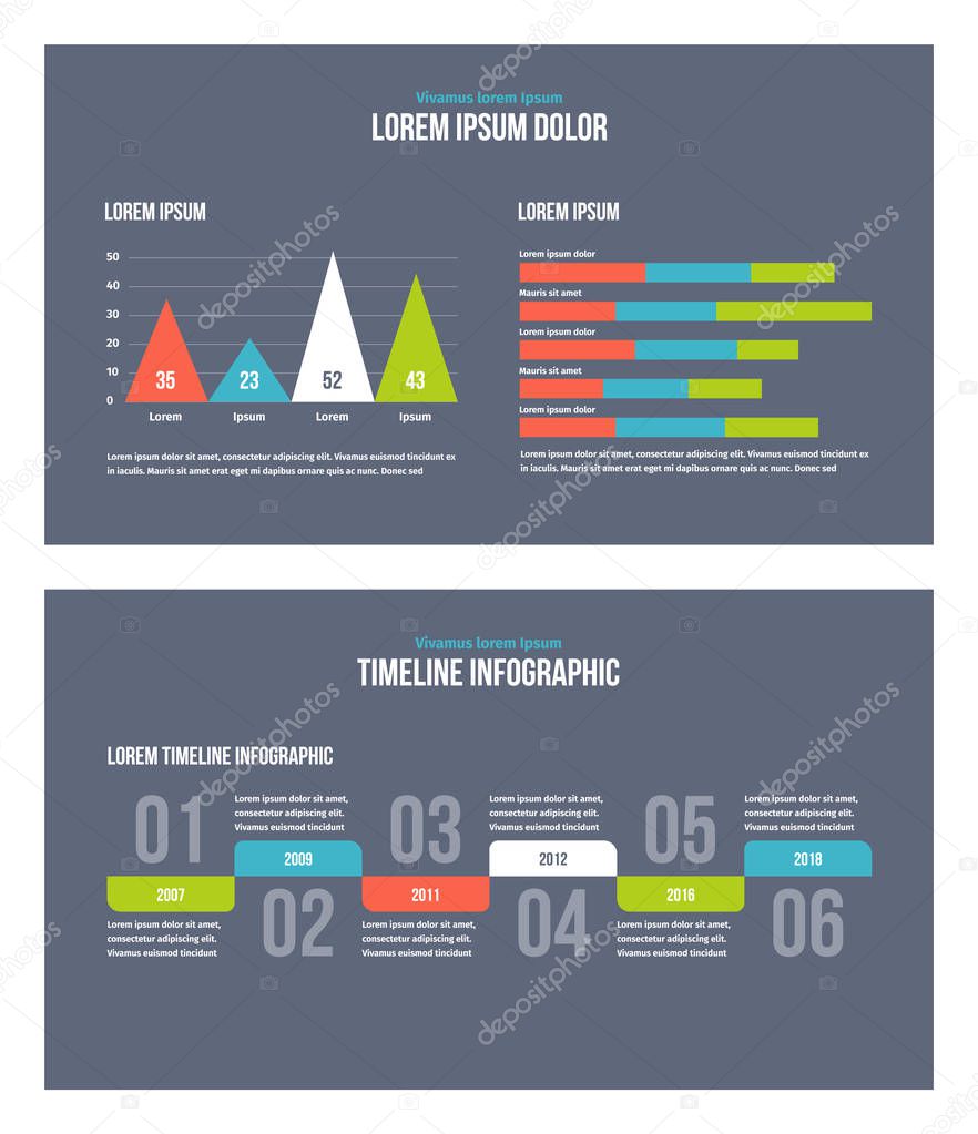 Vector business infographic presentation slides template No. 11.