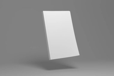 Yumuşak kapak kitap 3d çizim mock-up gölge ile yüzer.