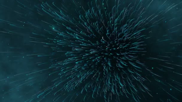 Abstracte Digitale Achtergrond Met Snelheid Lijnen Punten Futuristische Naadloze Loops — Stockvideo