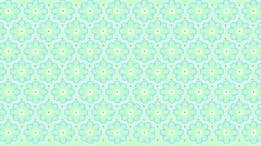 Sorunsuz döngü çiçek çiçek Dürbünü deseni. Çok renkli hareket soyut geometrik arka plan.
