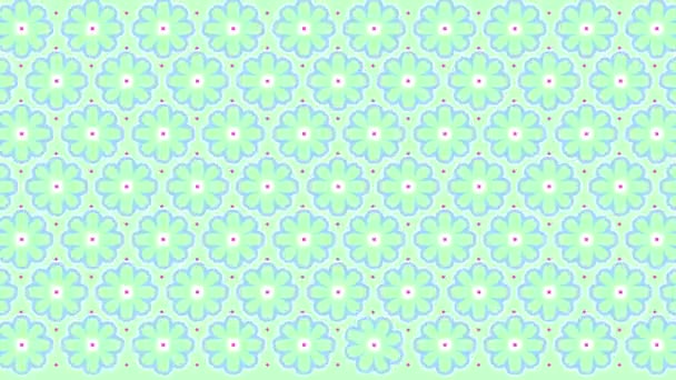 シームレス ループ花万華鏡模様 抽象化された多色運動幾何学的背景 — ストック動画