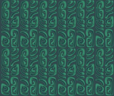  Yeşil renklerle kusursuz etnik desen