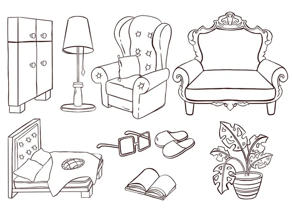 Set di mobili in camera da letto. — Foto Stock