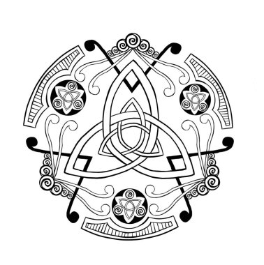 Mandala biçiminde dairesel desen 