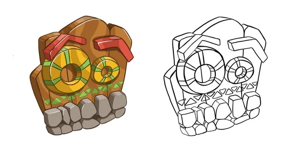 Set Afrikaanse tribale maskers. — Stockvector