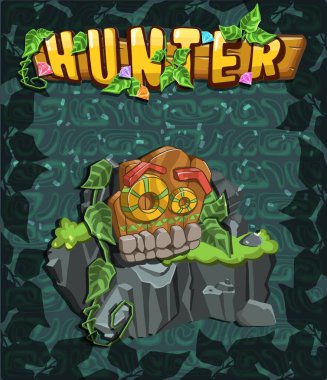 Bir grup Afrika kabile maskesi..