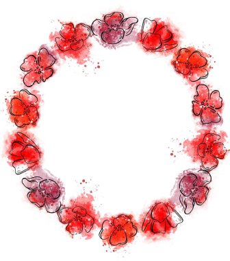 Yabani çiçekler. Örnekler. Beyaz arkaplan.