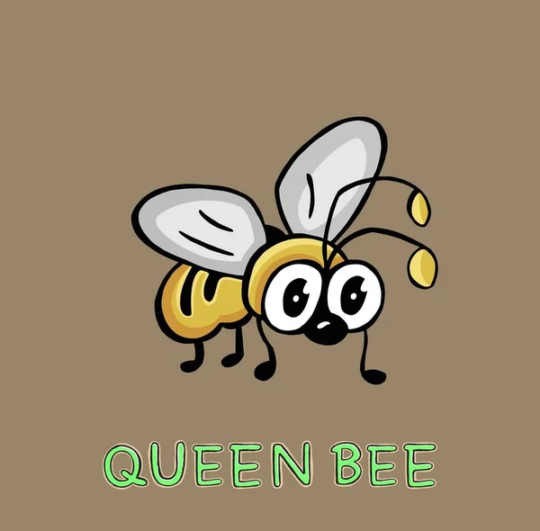 Cute bee cartoon quality illustration — Stock Vector