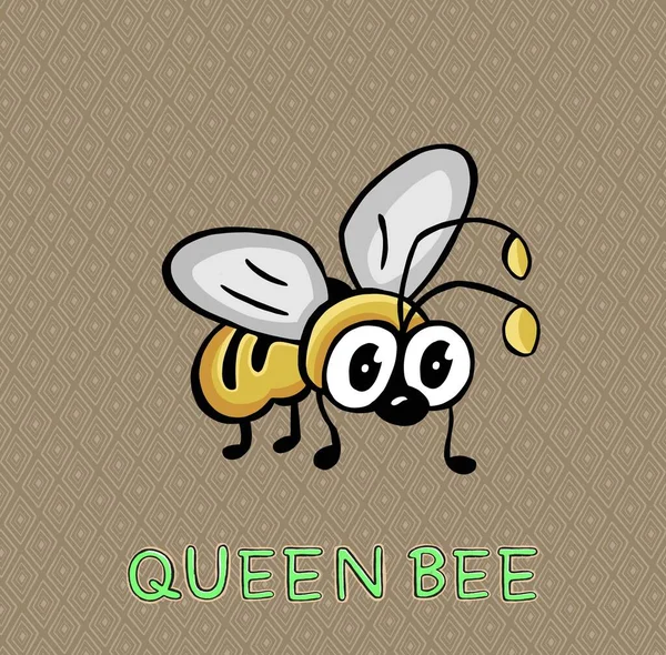 Мила бджола ілюстрація якості мультфільму — стоковий вектор