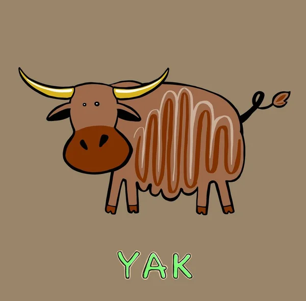 Design Cute yak. small icon for stock. — Stock Photo, Image