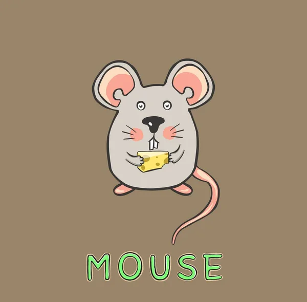 Projeto bonito mouse. pequeno ícone para estoque . — Vetor de Stock