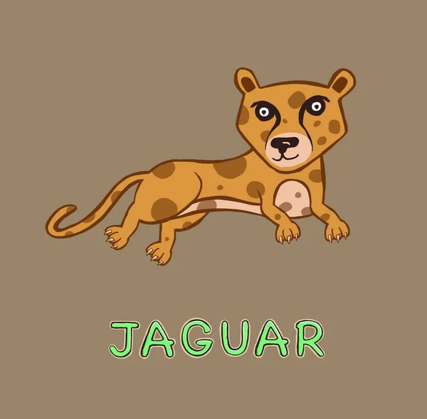 Design Roztomilý jaguár. malá ikona na skladě. — Stock fotografie