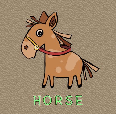 Çizgi film Atı Koşu, kaliteli illüstrasyon