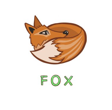 Sevimli çizgi film tilkileri. İzole illüstrasyon