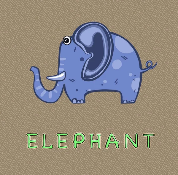 Εικονογράφηση ενός χαριτωμένου μωρού ελέφαντα — Διανυσματικό Αρχείο