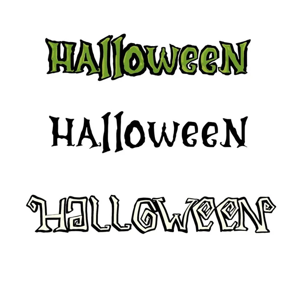 Tipo de Halloween logotipo gráfico ilustración — Archivo Imágenes Vectoriales