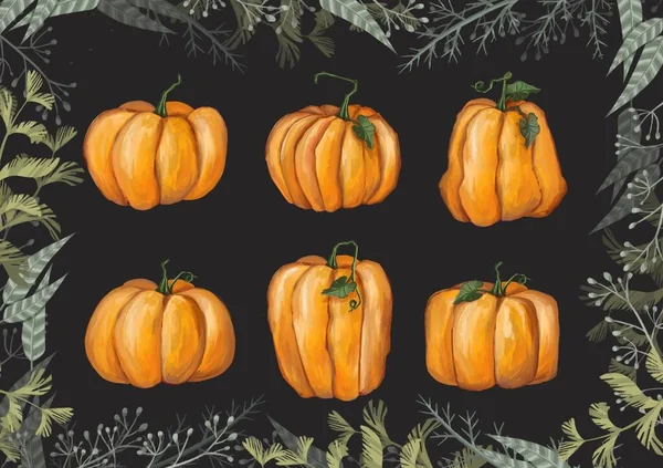 Calabazas de Halloween. Aislado sobre fondo blanco. — Foto de Stock