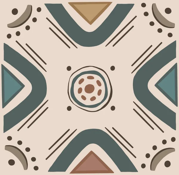 Pattern ethnic motifs geometric seamless — Stock Vector