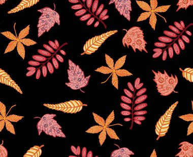  Sonbahar yaprakları deseni, pürüzsüz arkaplan