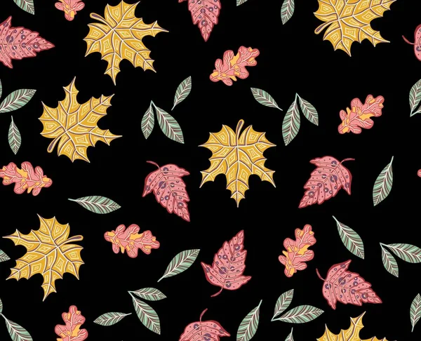  Sonbahar yaprakları deseni, pürüzsüz arkaplan