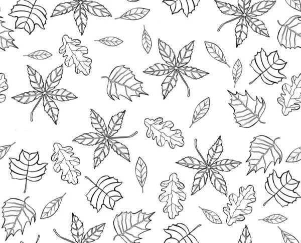 Jesienne liście wzór, bezszwowe tło — Zdjęcie stockowe