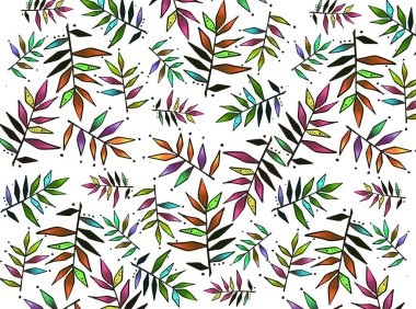 Tropikal yapraklarla kusursuz egzotik desen