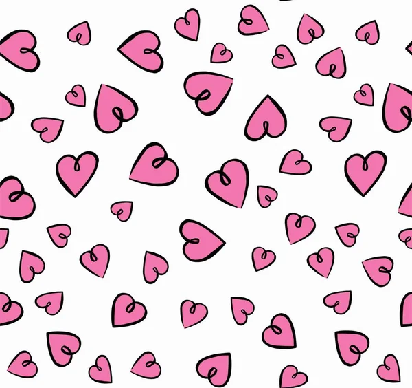 Seamless background pattern with hearts — Stock Photo, Image
