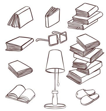 El çizimi kitaplar deseni