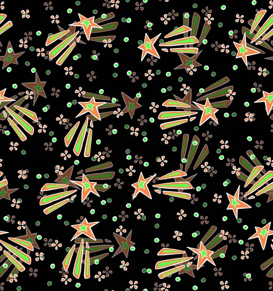 Colorful Stars Seamless Pattern High Quality Illustration — Stock Photo, Image
