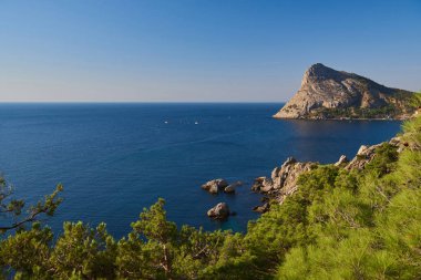 Kırım, Karadeniz sahil deniz doğal peyzaj.