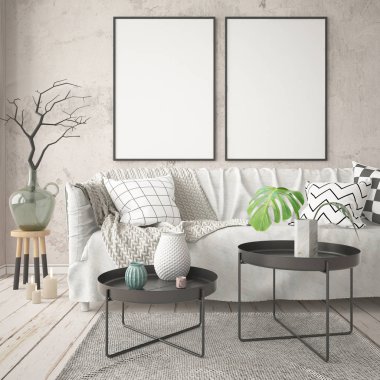 Posterler lagom 3d render tarzında iç kadar alay