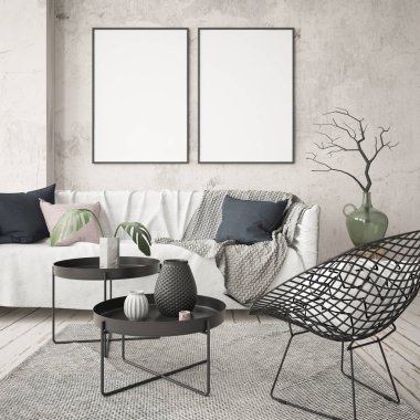 Posterler lagom 3d render tarzında iç kadar alay