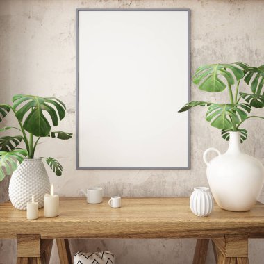 poster hippi tarzı İskandinav iç tropik bitkiler ile tablo kadar alay 