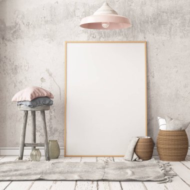 İskandinav tarzında modern evin renkli 3D tasarımı 