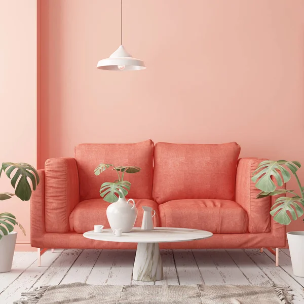 İskandinav tarzında modern evin renkli 3D tasarımı