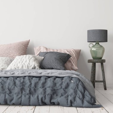 İskandinav tarzında modern evin renkli 3D tasarımı