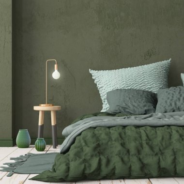 İskandinav tarzında modern evin renkli 3D tasarımı