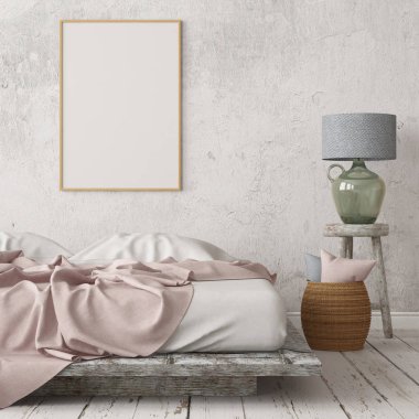 İskandinav tarzında modern evin renkli 3D tasarımı