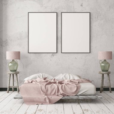 İskandinav tarzında modern evin renkli 3D tasarımı