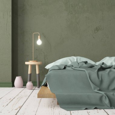 İskandinav tarzında modern evin renkli 3D tasarımı