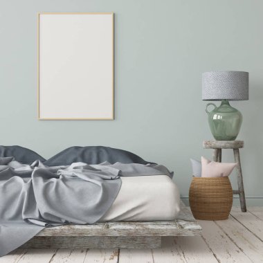 İskandinav tarzında modern evin renkli 3D tasarımı