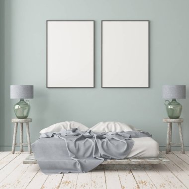 İskandinav tarzında modern evin renkli 3D tasarımı