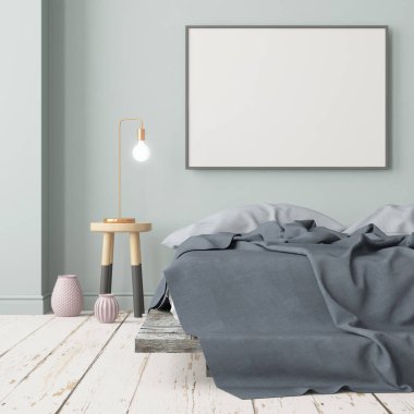 İskandinav tarzında modern evin renkli 3D tasarımı