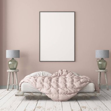 İskandinav tarzında modern evin renkli 3D tasarımı