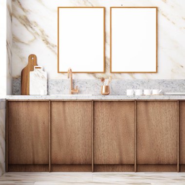 İskandinav tarzında modern evin renkli 3D tasarımı