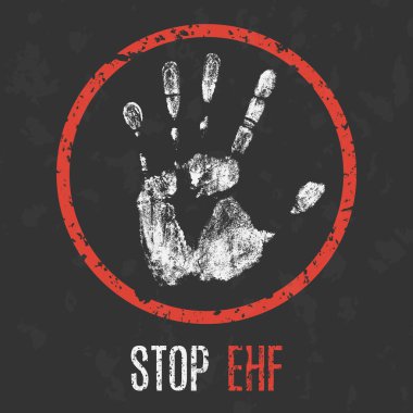Kavramsal vektör çizimi. Tıbbi teşhisi. EHF Dur.