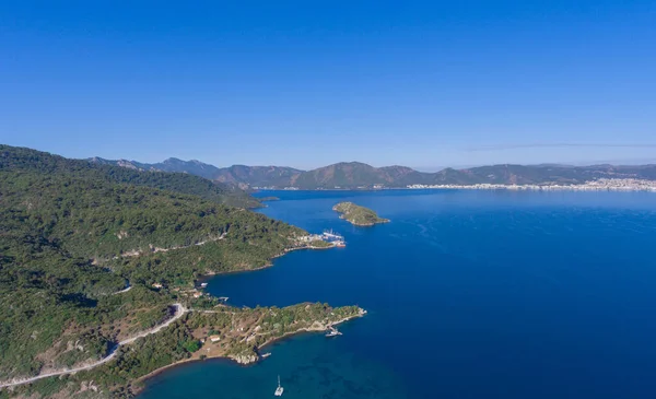 Belle Vue Baie Près Ville Marmaris Vue Aérienne — Photo