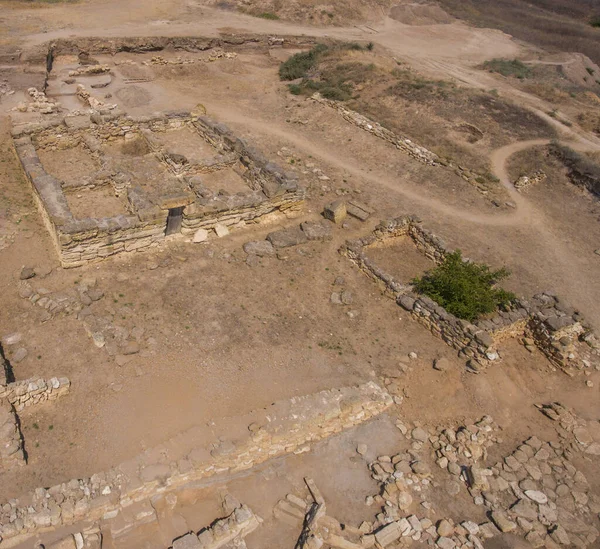 Archaeological Excavations Stone Foundation Old House — Stock Photo, Image