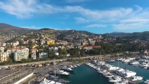 Luftaufnahme Der Hügel Von Sanremo Italien — Stockvideo